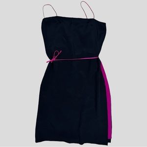 Flores & Flores Silk Pink and Black Cocktail Dress Size 12